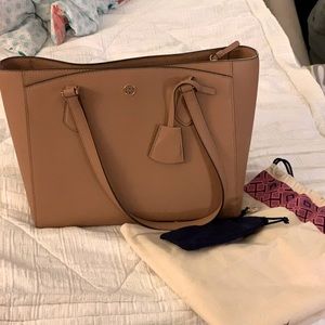 Tory Burch Small Robinson Saffiano Leather Tote